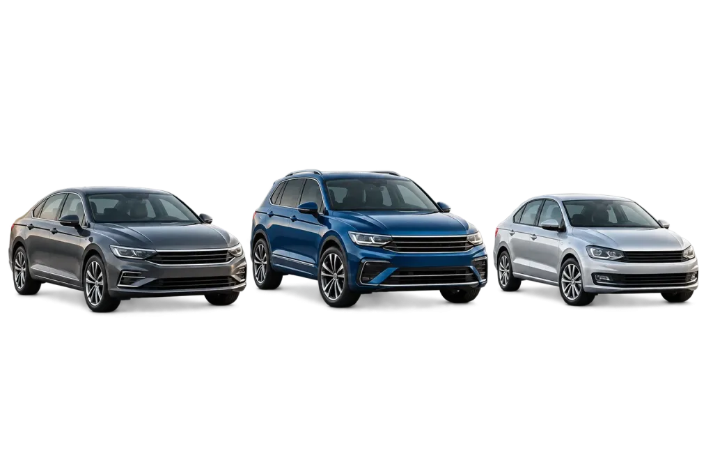Автомобили Volkswagen разных кузовов
